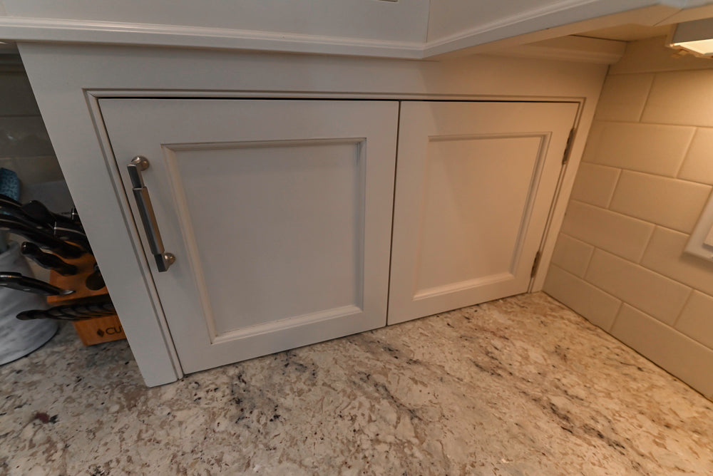 "The Berkley" Transitional White Kitchen with Island and 60" Wolf Range