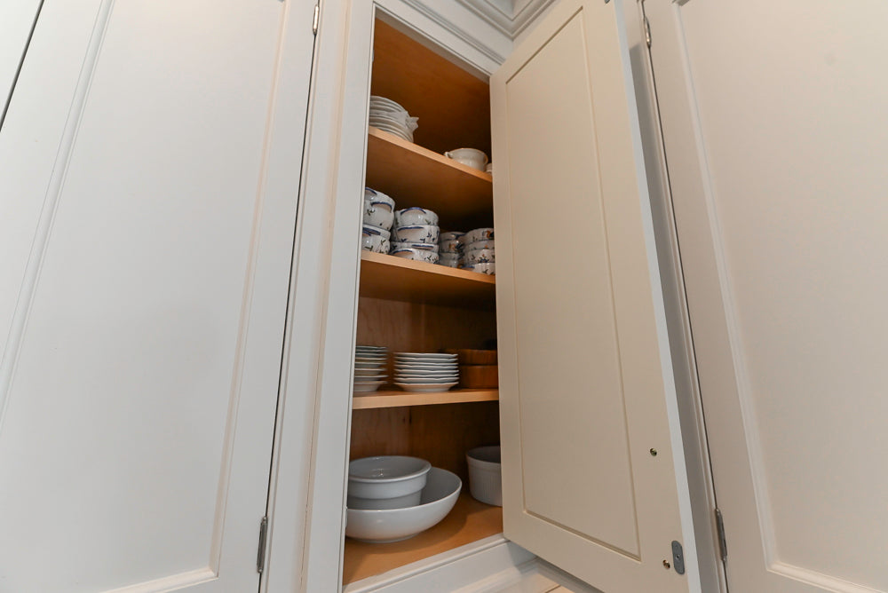 "The Berkley" Transitional White Kitchen with Island and 60" Wolf Range