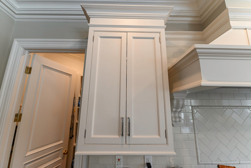 "The Berkley" Transitional White Kitchen with Island and 60" Wolf Range