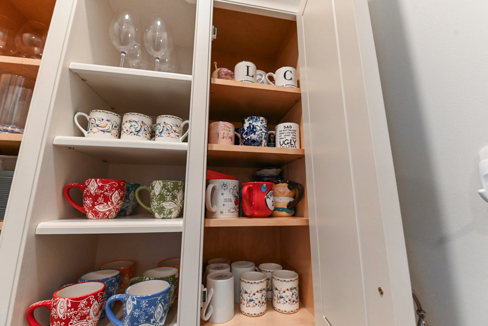 "The Highgate" Transitional White Butler's Pantry with Sink and Faucet