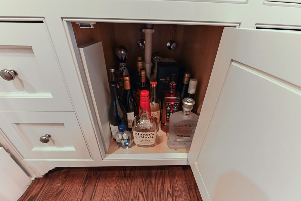 "The Highgate" Transitional White Butler's Pantry with Sink and Faucet