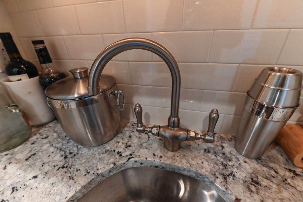 "The Highgate" Transitional White Butler's Pantry with Sink and Faucet