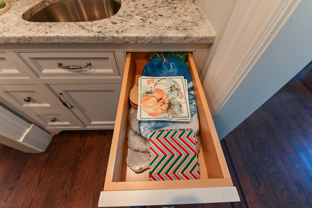 "The Highgate" Transitional White Butler's Pantry with Sink and Faucet