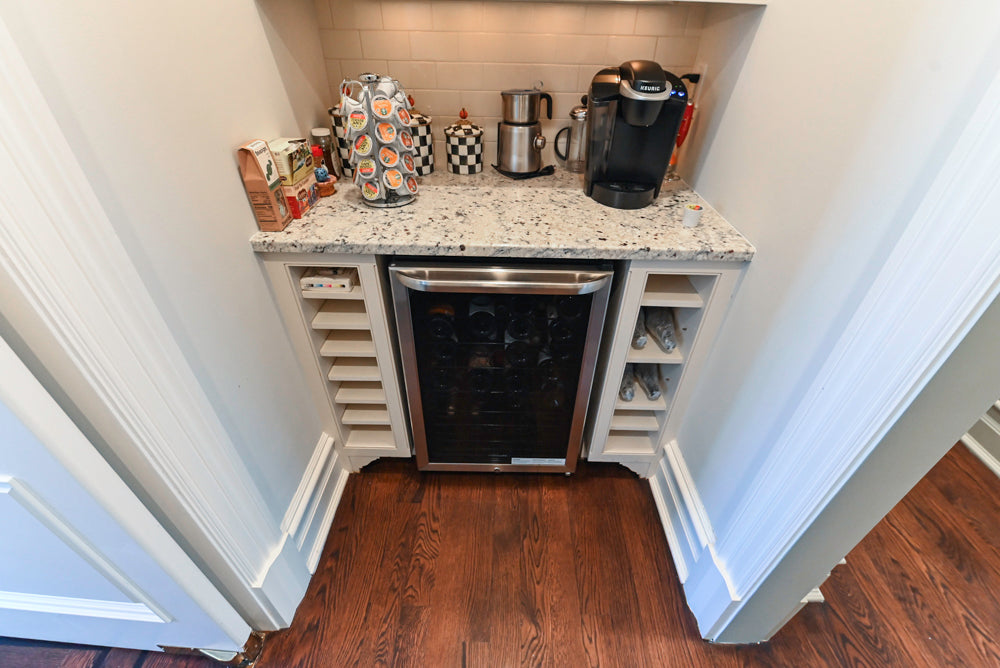 "The Highgate" Transitional White Butler's Pantry with Sink and Faucet