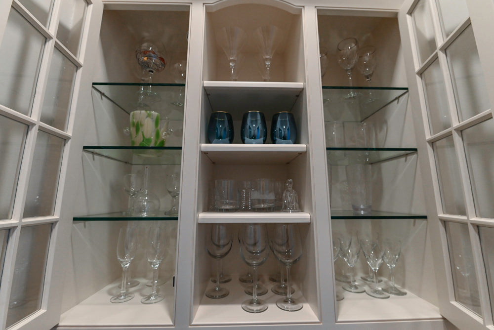 "The Highgate" Transitional White Butler's Pantry with Sink and Faucet