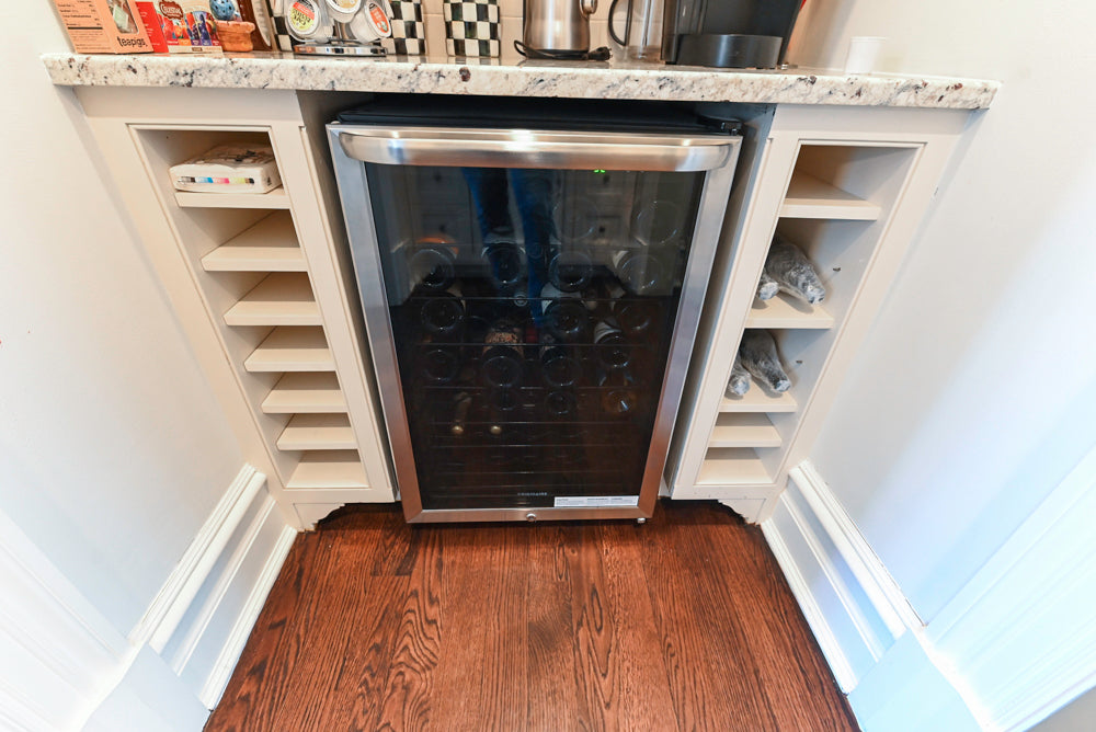 "The Highgate" Transitional White Butler's Pantry with Sink and Faucet