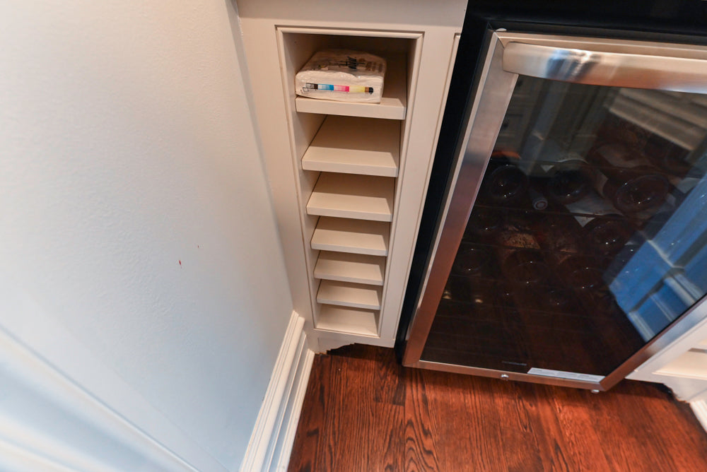 "The Highgate" Transitional White Butler's Pantry with Sink and Faucet