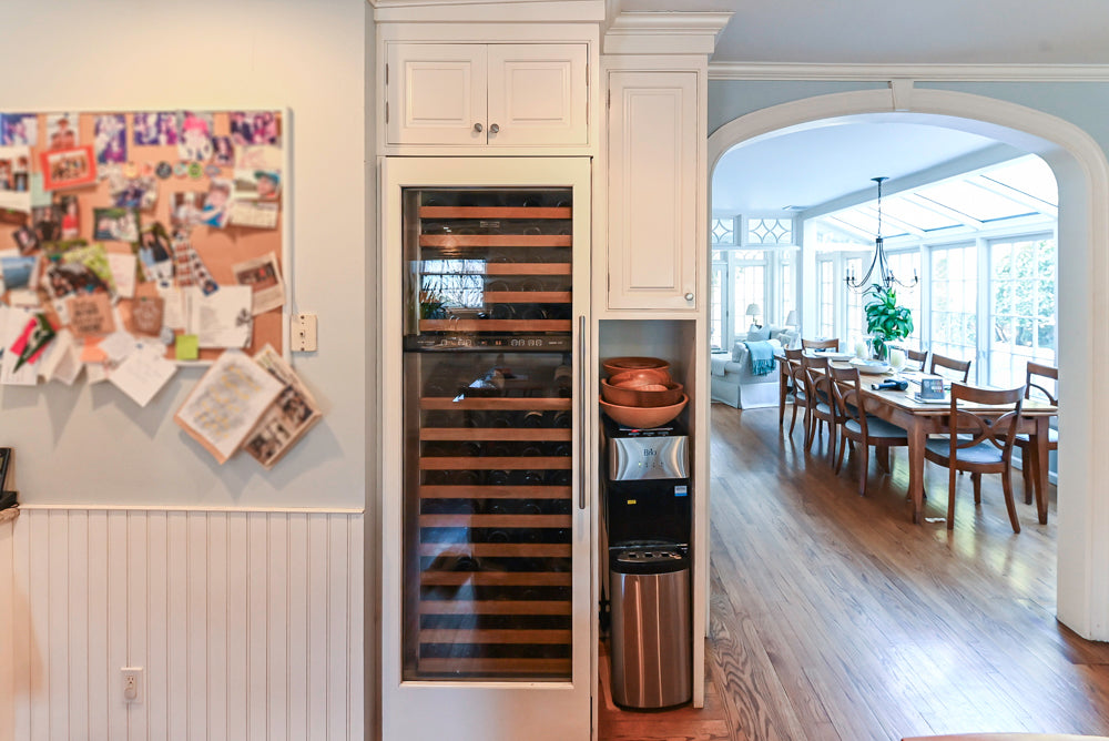 Custom Traditional White Kitchen with Island, Granite Countertops and Appliances
