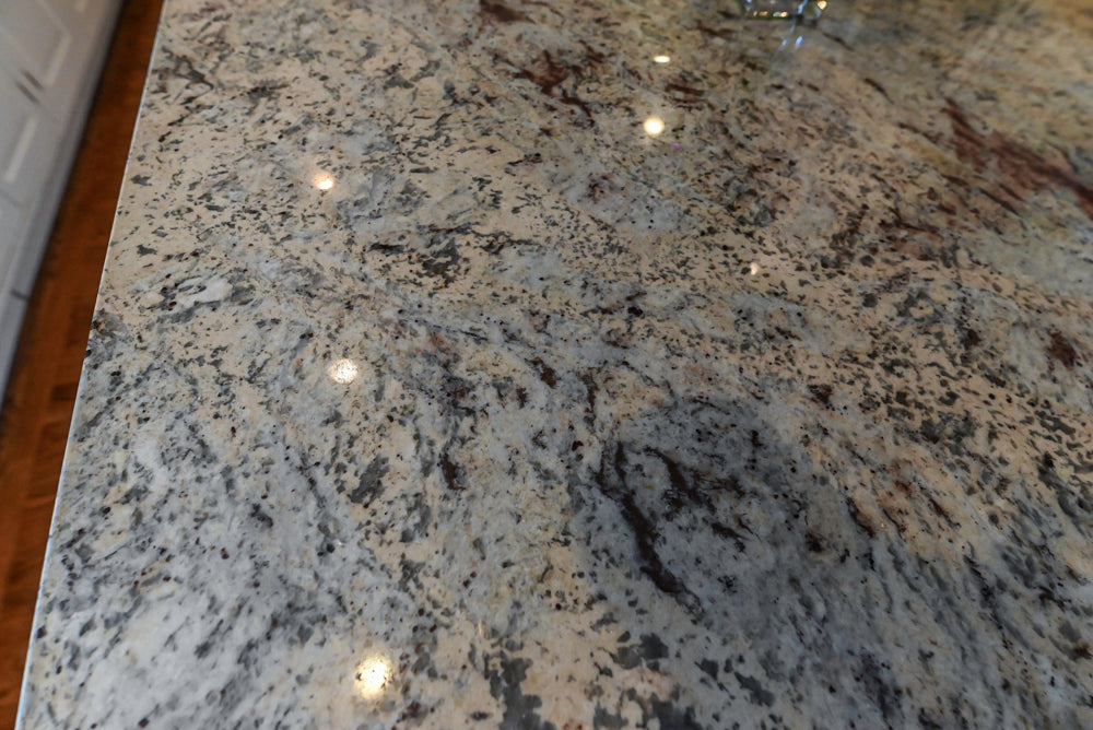 "The Radcliffe" Traditional White Kitchen with Island, Granite Countertops and Appliances