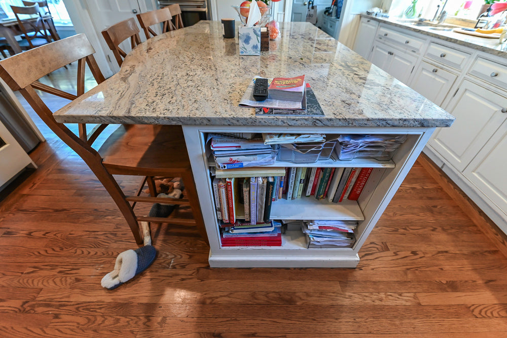 "The Radcliffe" Traditional White Kitchen with Island, Granite Countertops and Appliances