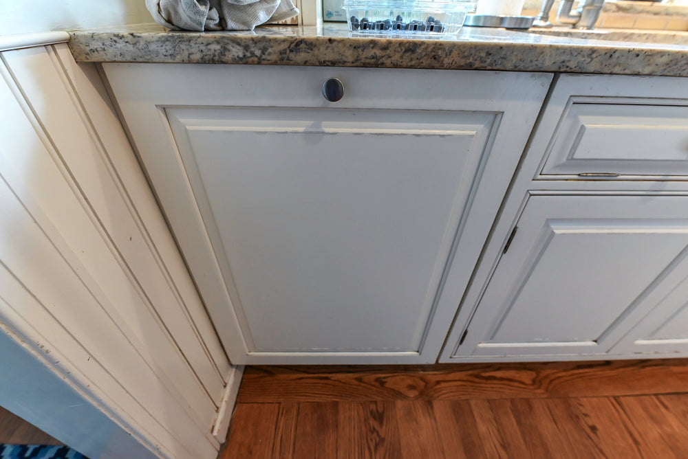"The Radcliffe" Traditional White Kitchen with Island, Granite Countertops and Appliances