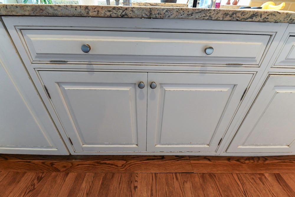 "The Radcliffe" Traditional White Kitchen with Island, Granite Countertops and Appliances