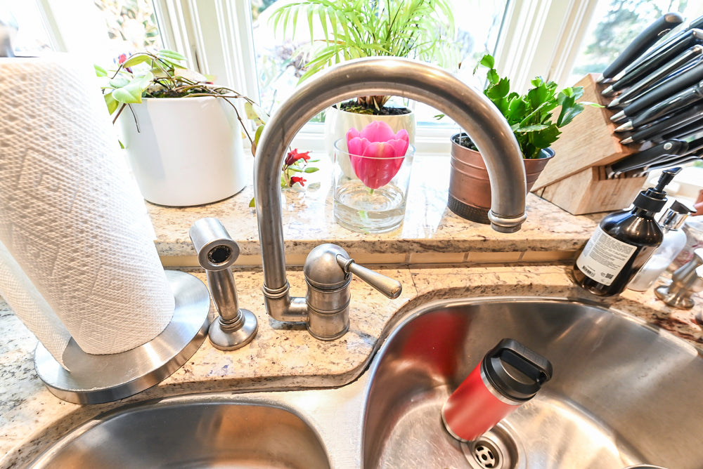"The Radcliffe" Traditional White Kitchen with Island, Granite Countertops and Appliances