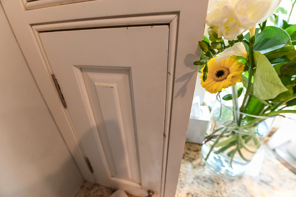 "The Radcliffe" Traditional White Kitchen with Island, Granite Countertops and Appliances