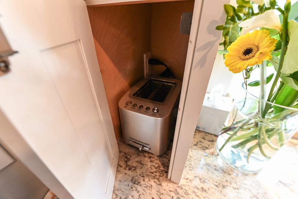 "The Radcliffe" Traditional White Kitchen with Island, Granite Countertops and Appliances