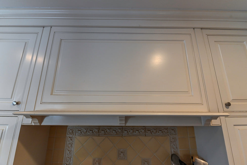 "The Radcliffe" Traditional White Kitchen with Island, Granite Countertops and Appliances