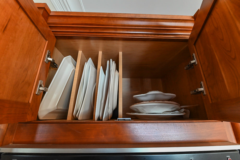 “The Woodford” Traditional Custom Wooden Kitchen with Island, Wolf Rangetop & Sub-Zero Refrigerator