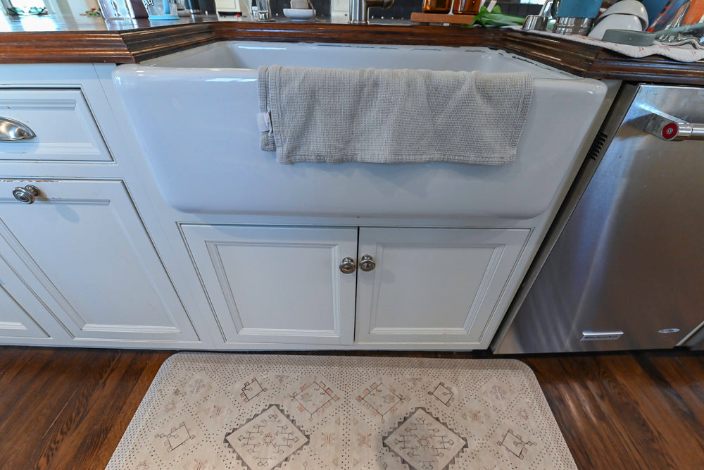 Plain & Fancy Traditional White Kitchen with Island, Marble Countertops & Appliances