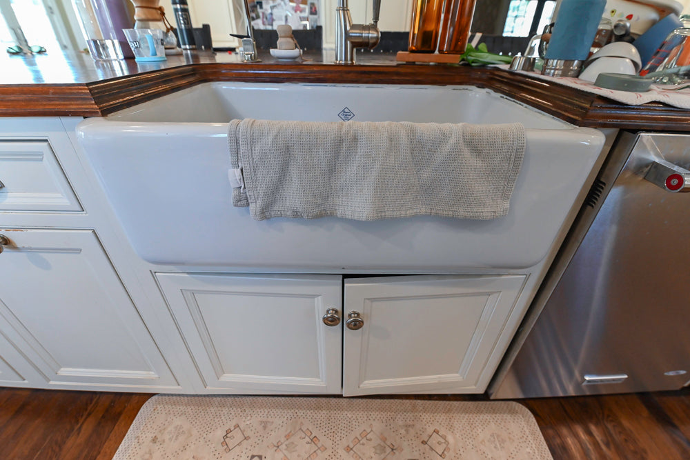 Plain & Fancy Traditional White Kitchen with Island, Marble Countertops & Appliances