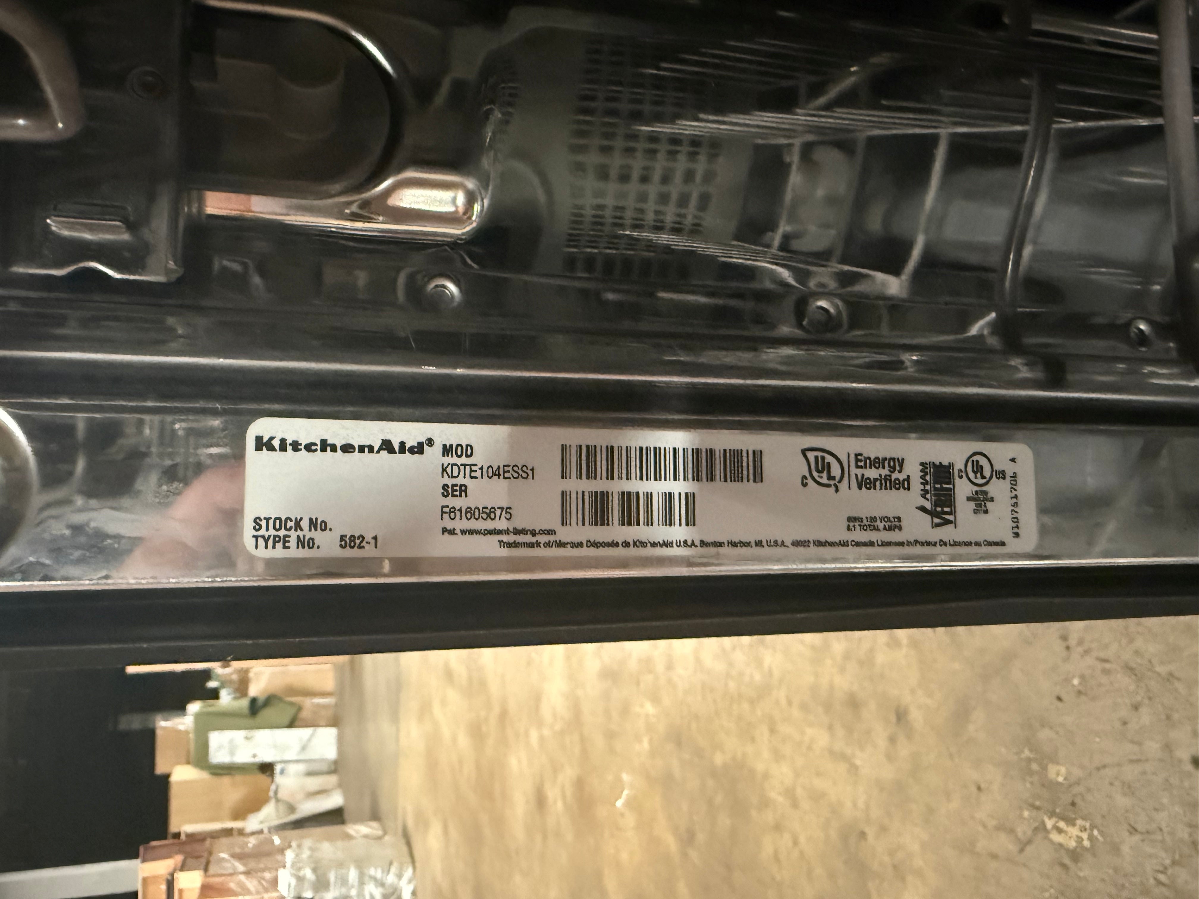 KitchenAid KDTE104ESS 24" Stainless Steel Dishwasher