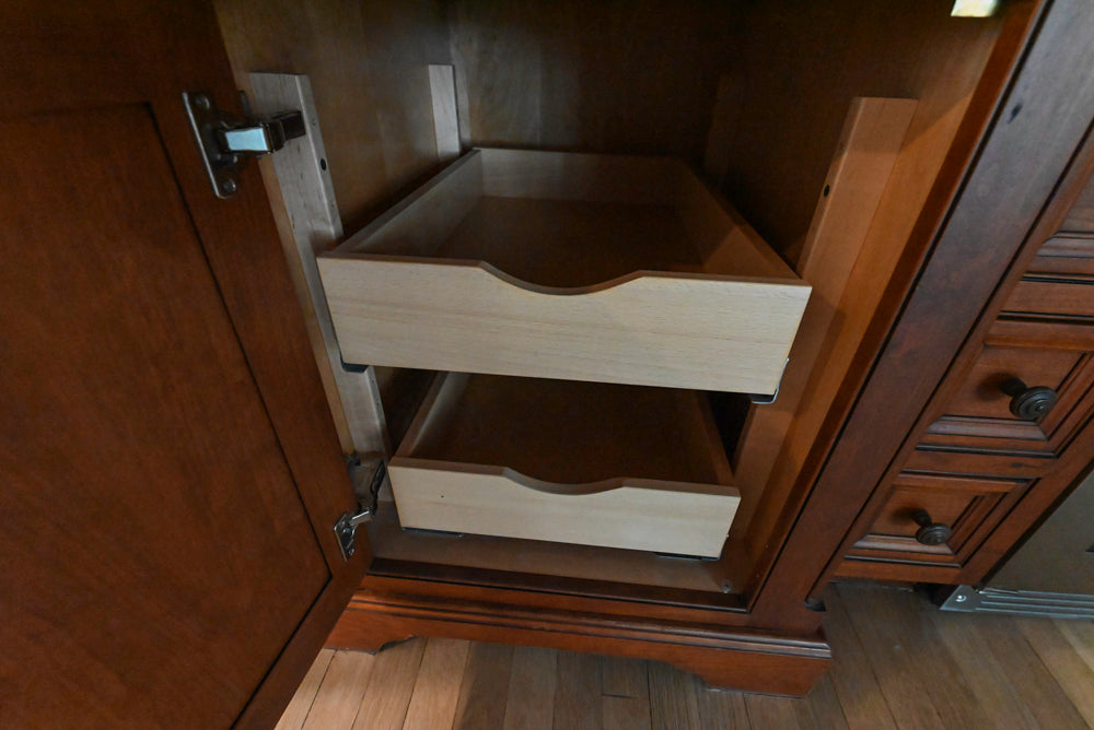 Plain & Fancy Traditional Wooden Wet Bar with Appliances