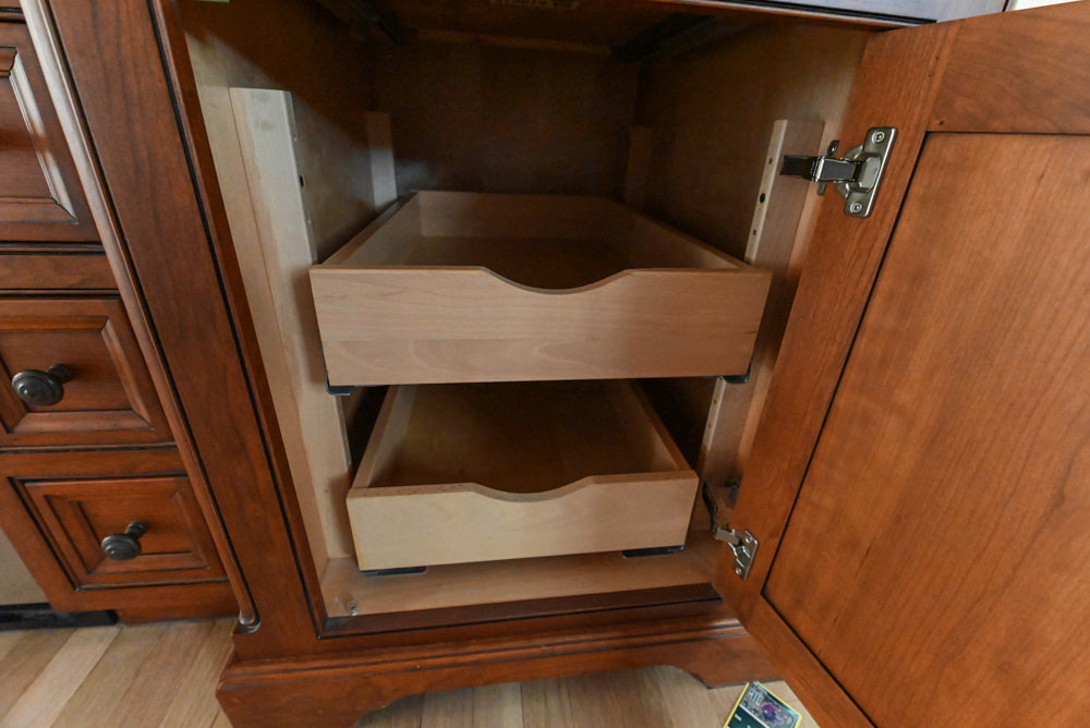 Plain & Fancy Traditional Wooden Wet Bar with Appliances