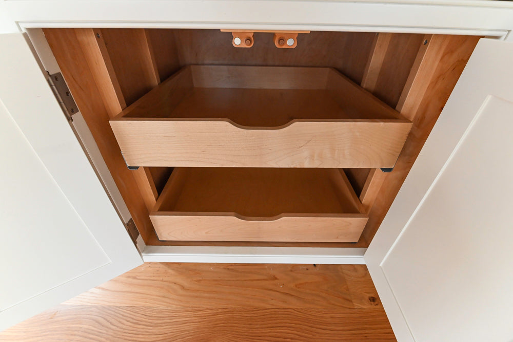 “The Providence” Custom Traditional White Kitchen with Wood Top Island & Monogram Appliances