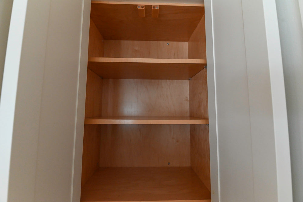 “The Providence” Custom Traditional White Kitchen with Wood Top Island & Monogram Appliances