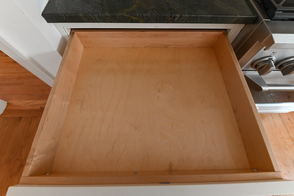 “The Providence” Custom Traditional White Kitchen with Wood Top Island & Monogram Appliances