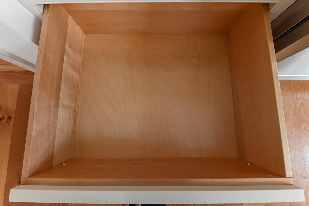 “The Providence” Custom Traditional White Kitchen with Wood Top Island & Monogram Appliances