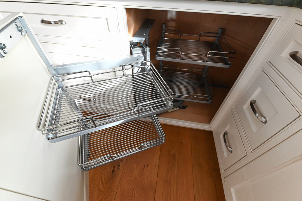 “The Providence” Custom Traditional White Kitchen with Wood Top Island & Monogram Appliances