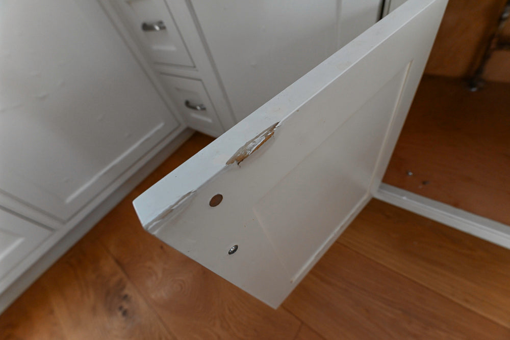 “The Providence” Custom Traditional White Kitchen with Wood Top Island & Monogram Appliances