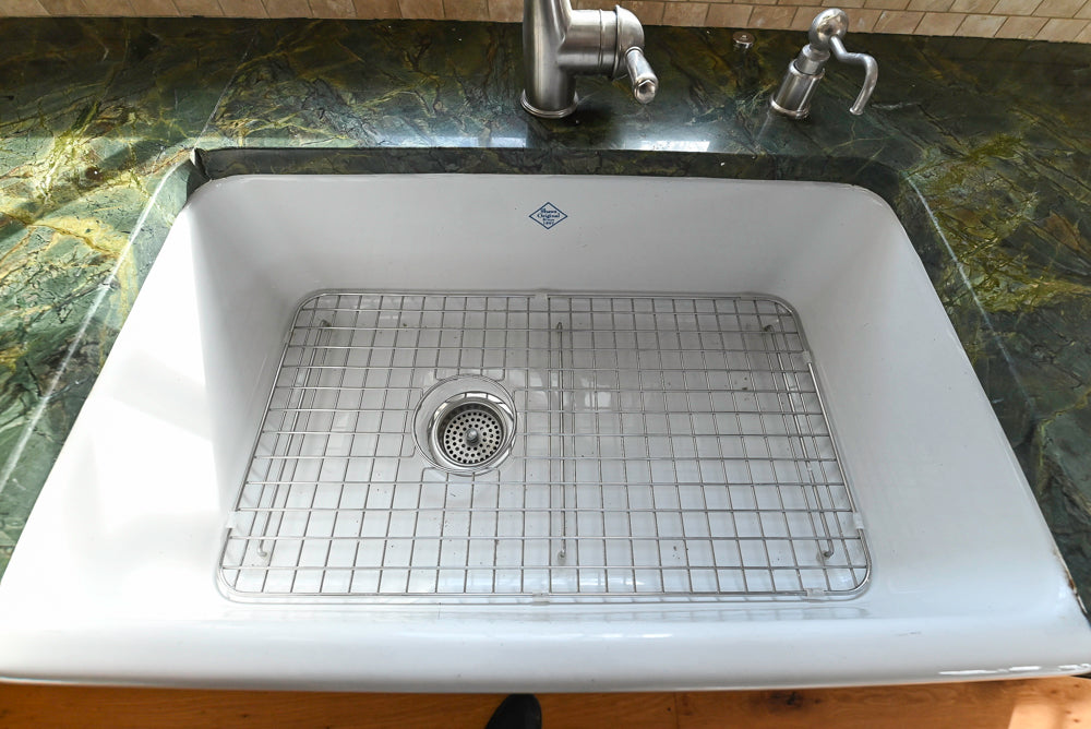 “The Providence” Custom Traditional White Kitchen with Wood Top Island & Monogram Appliances