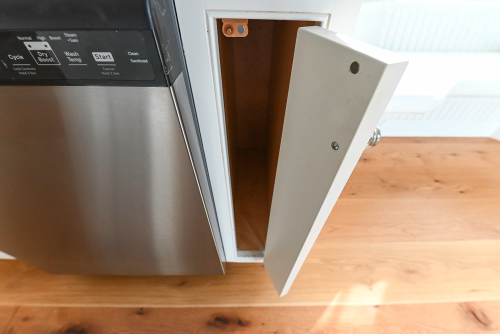 “The Providence” Custom Traditional White Kitchen with Wood Top Island & Monogram Appliances