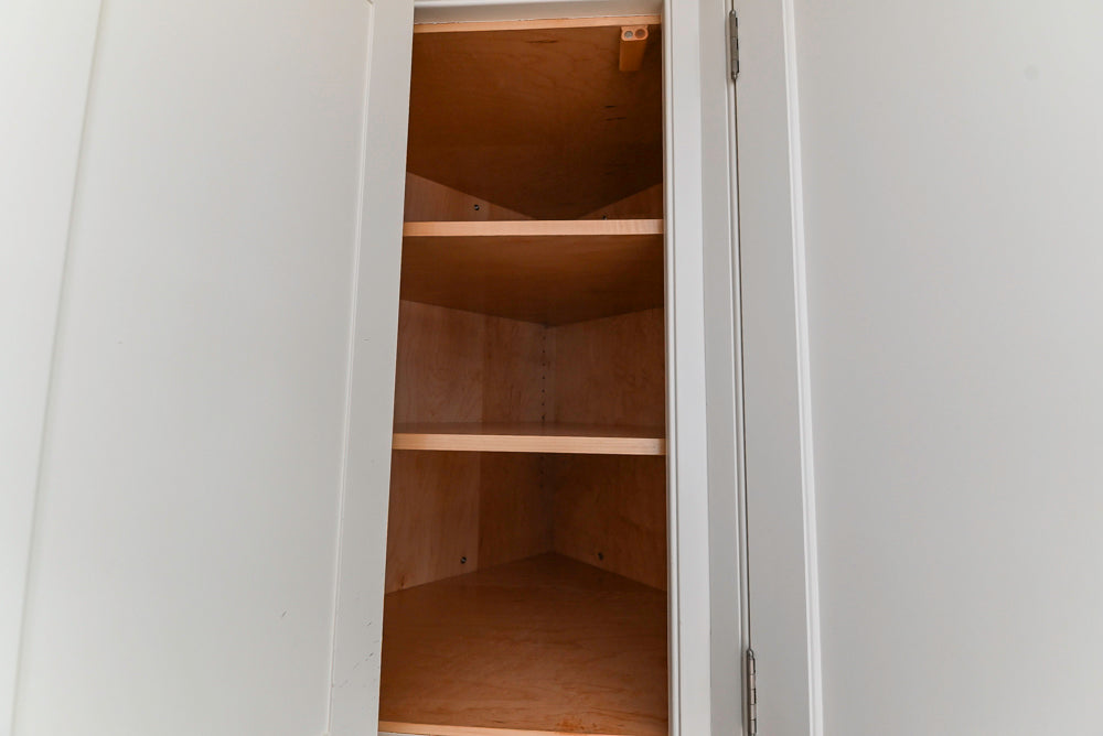 “The Providence” Custom Traditional White Kitchen with Wood Top Island & Monogram Appliances