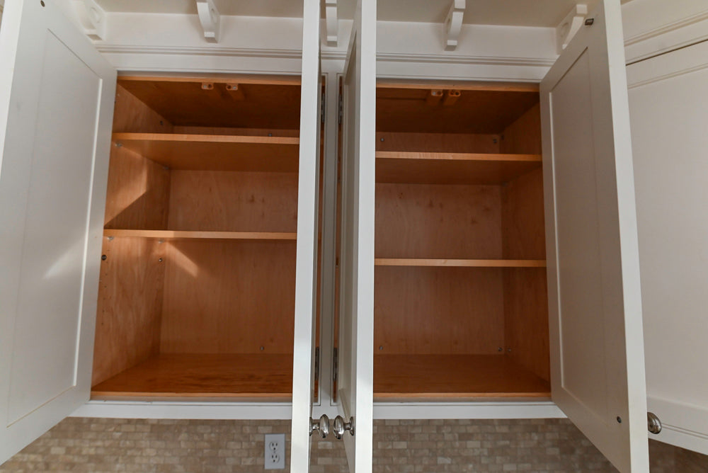 “The Providence” Custom Traditional White Kitchen with Wood Top Island & Monogram Appliances
