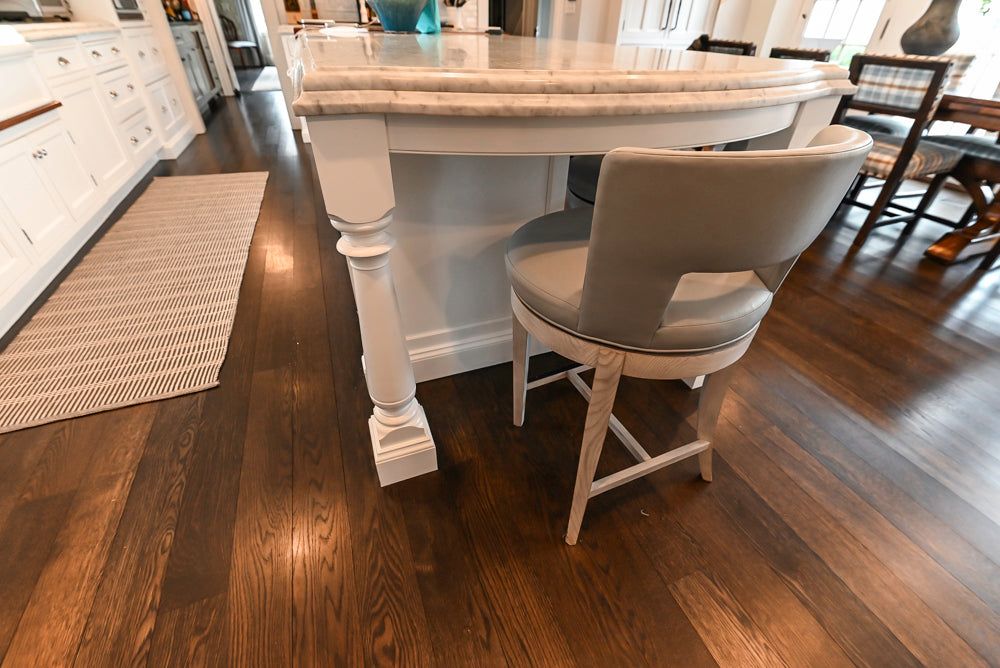 Premier Custom-Built White Transitional Kitchen with Island & Appliances