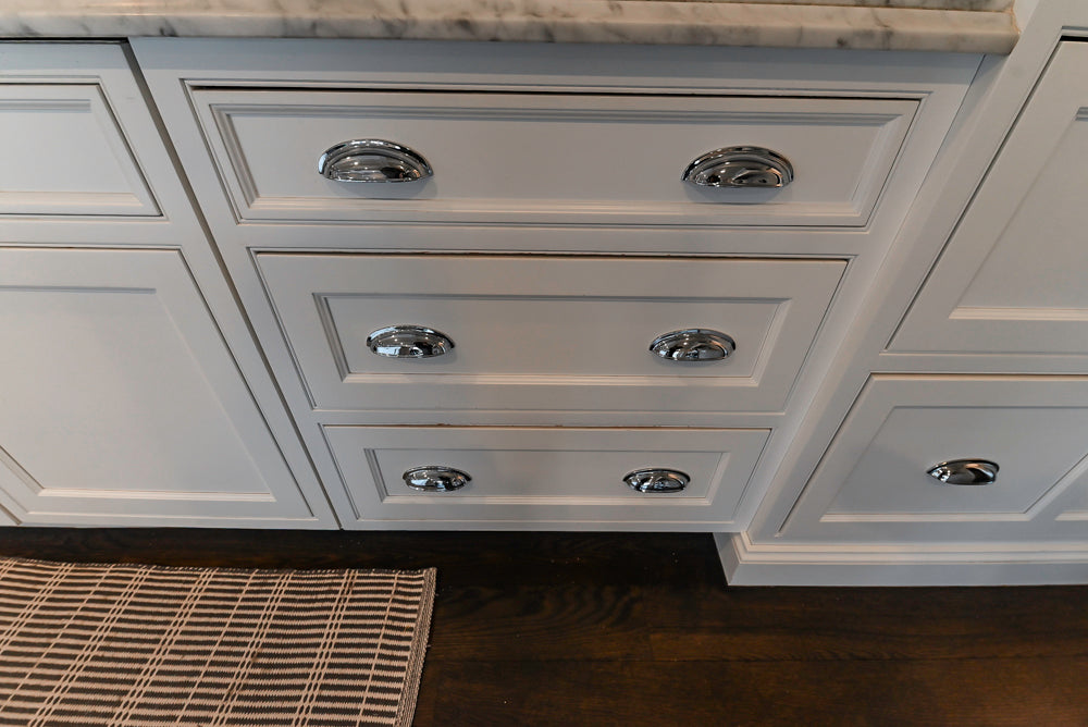 Premier Custom-Built White Transitional Kitchen with Island & Appliances