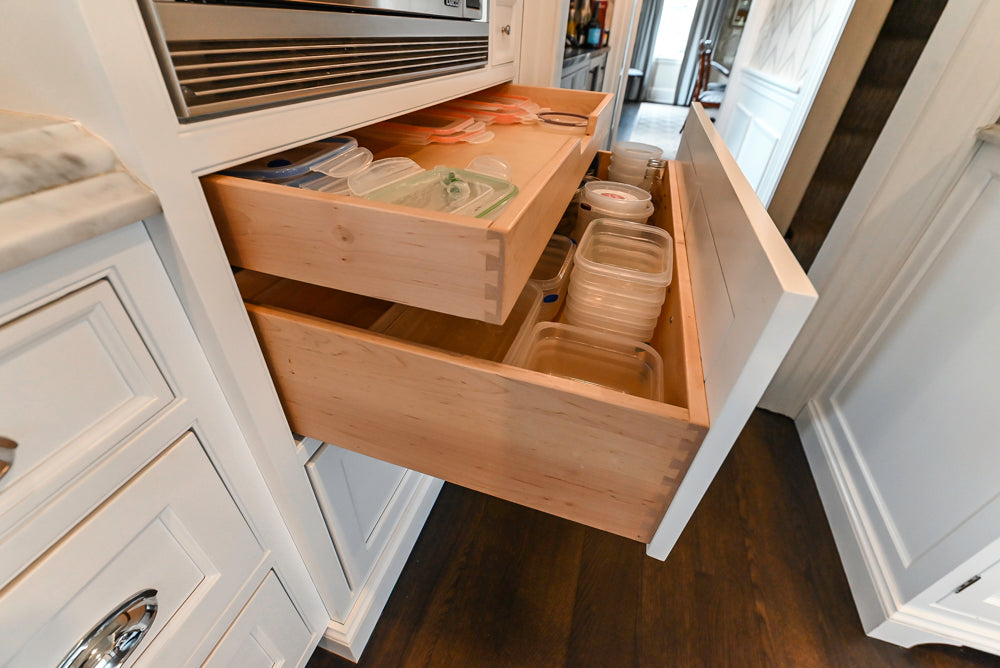 Premier Custom-Built White Transitional Kitchen with Island & Appliances