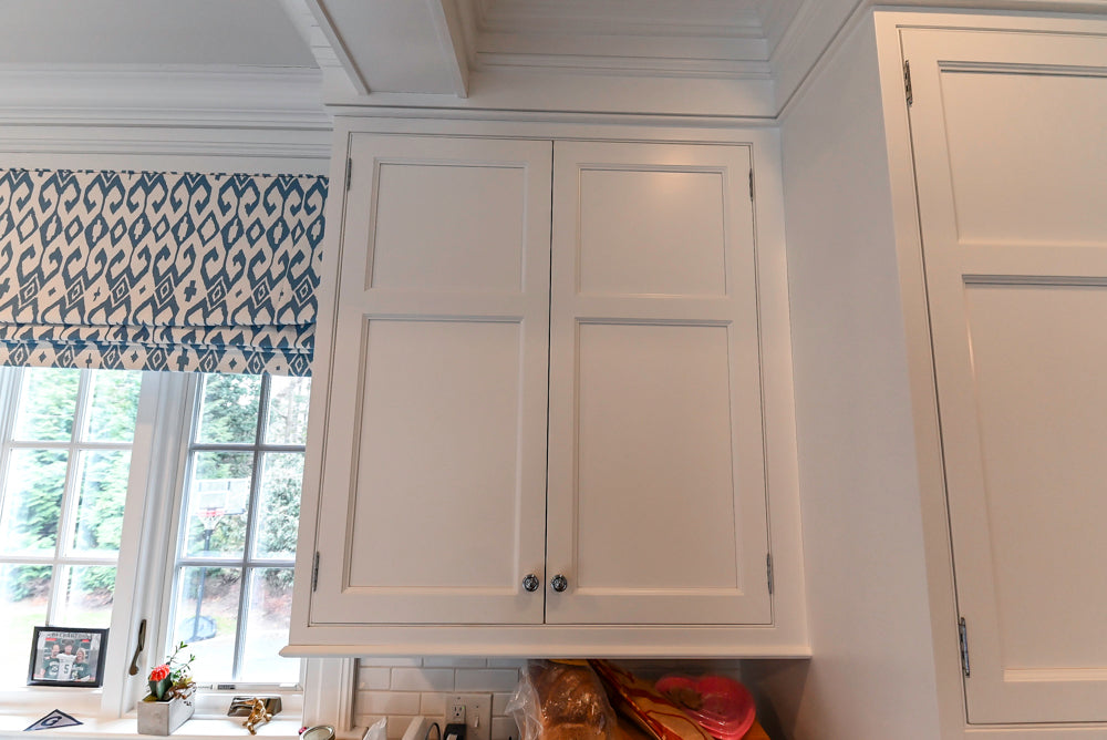 Premier Custom-Built White Transitional Kitchen with Island & Appliances