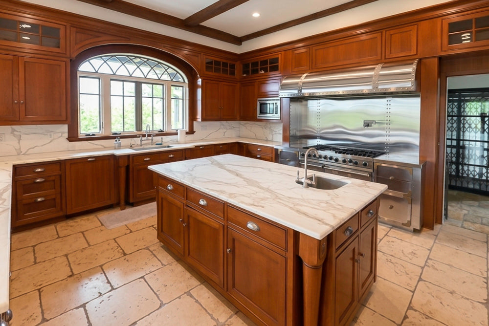 "The Highbury" Traditional Wooden Kitchen with Island & Viking Architectural Hearth