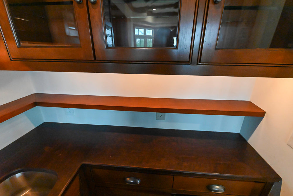 "The Highbury" Traditional Wooden Wet Bar with Sink, Faucet & Wine Cooler