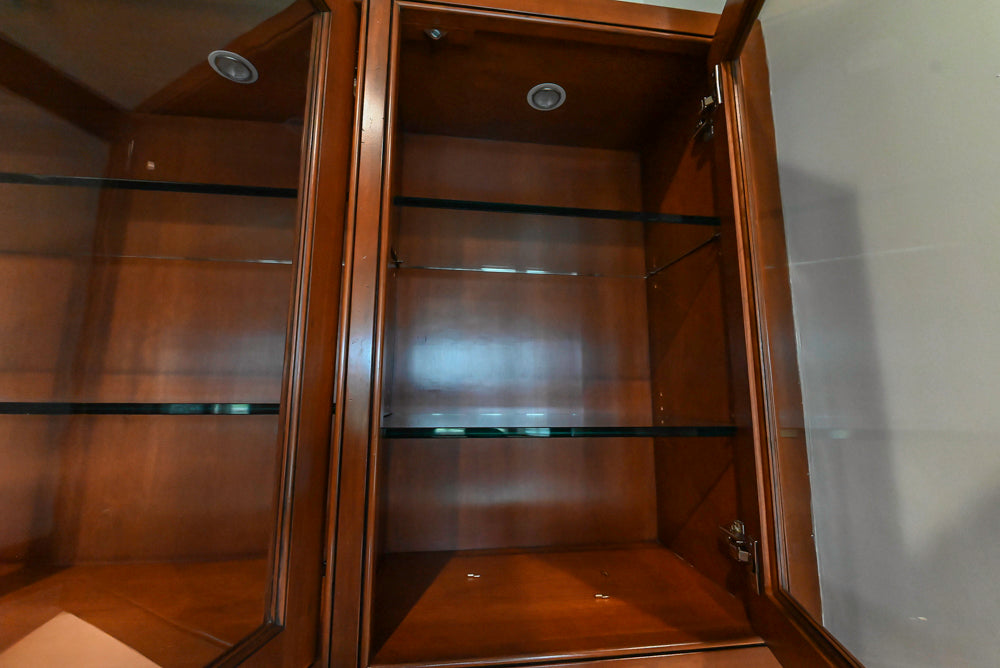 "The Highbury" Traditional Wooden Wet Bar with Sink, Faucet & Wine Cooler