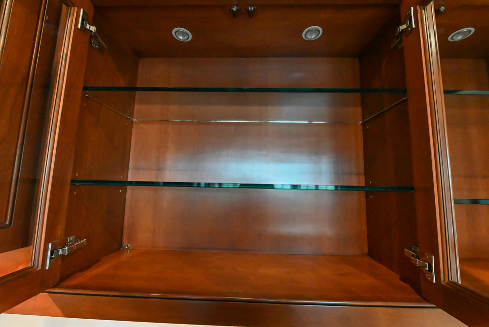 "The Highbury" Traditional Wooden Wet Bar with Sink, Faucet & Wine Cooler