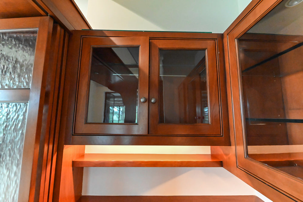 "The Highbury" Traditional Wooden Wet Bar with Sink, Faucet & Wine Cooler