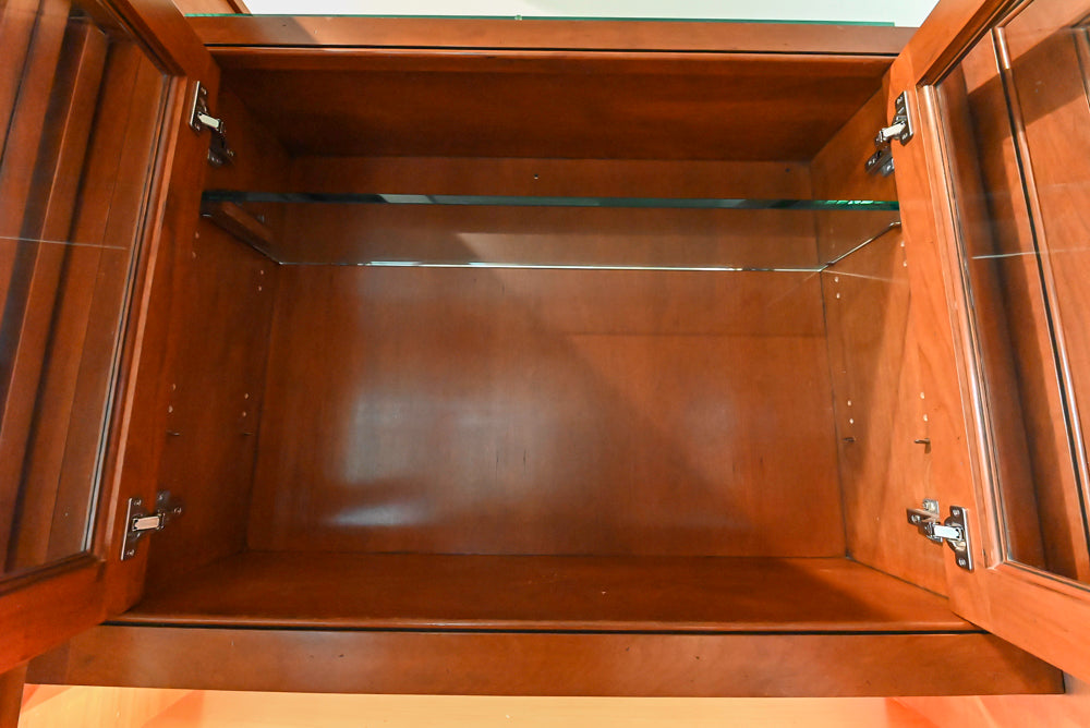 "The Highbury" Traditional Wooden Wet Bar with Sink, Faucet & Wine Cooler