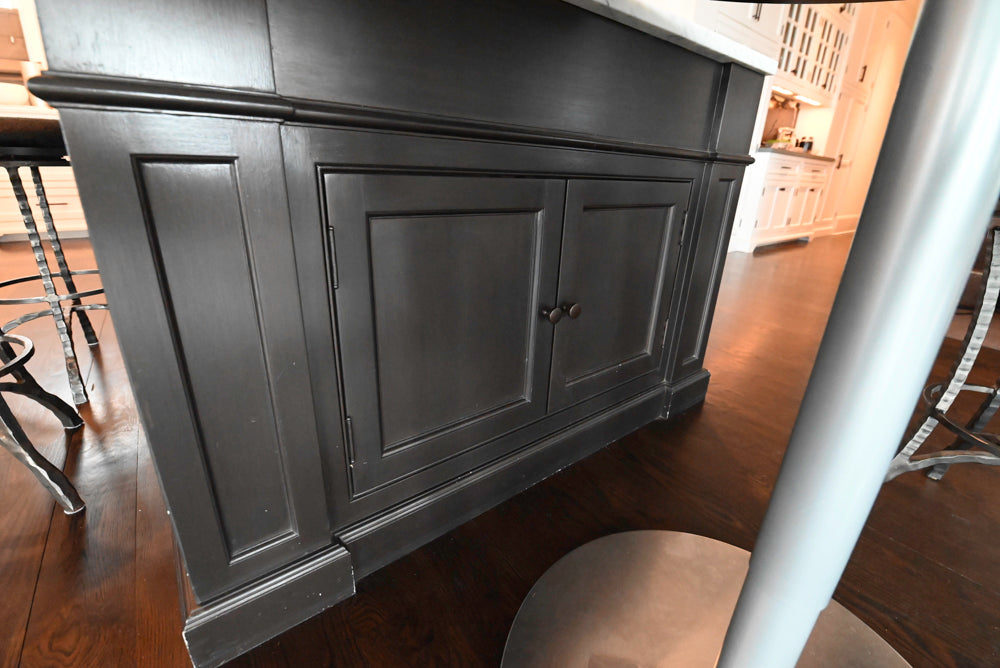 "The Prescott" Transitional White Kitchen with Island, Sub-Zero & Viking Appliances
