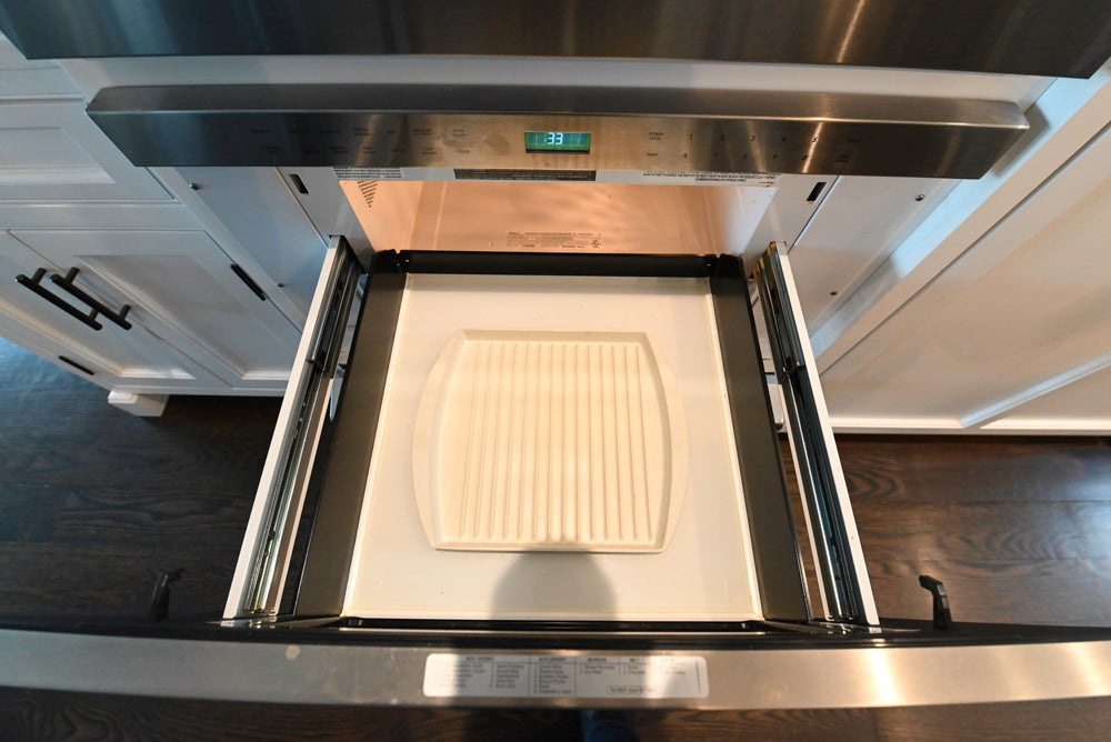 "The Prescott" Transitional White Kitchen with Island, Sub-Zero & Viking Appliances