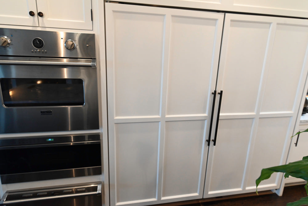 "The Prescott" Transitional White Kitchen with Island, Sub-Zero & Viking Appliances