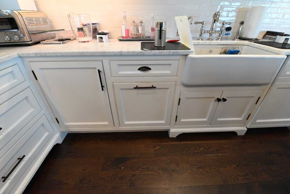 "The Prescott" Transitional White Kitchen with Island, Sub-Zero & Viking Appliances